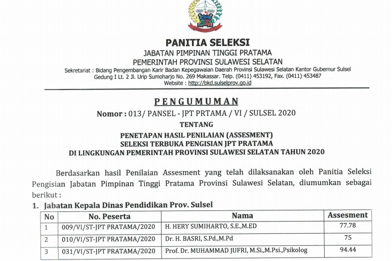 nilai assesment