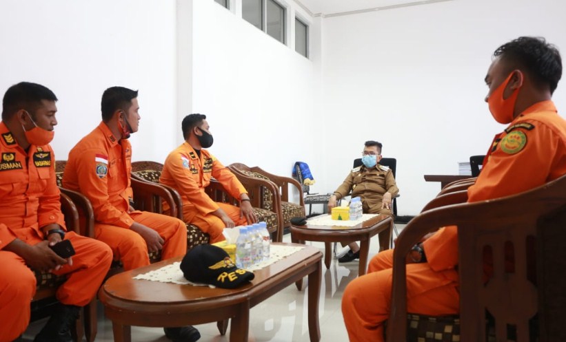 Basarnas Kota Palopo saat bersilaturrahmi dengan Walikota HM. Judas Amir