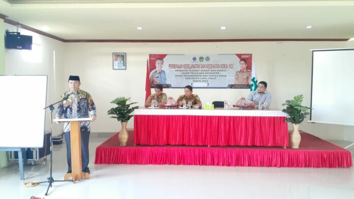  Membuka Kursus K3, Ketua DPRD dan Bupati Luwu Timur Prinsip Pada Tenaga Kerja Lokal