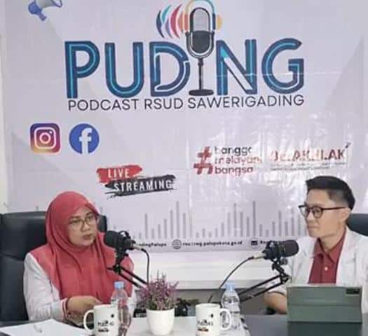 Puding podcast RSUD Sawergading, acara diskusi pendidikan dan informasi kesehatan auditori, konten edukatif dan inspiratif Indonesia.